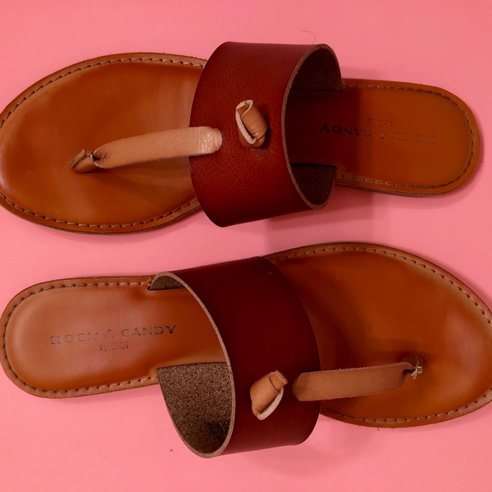 Simple leather slides